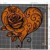 Khuôn In 3D Trái Tim Hoa Hồng Rose Hearts - Thumbnail 18