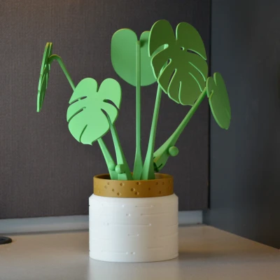 Chậu Trồng Cây/Bình Hoa Cho Đế Lót Lá Trầu Bà ForgeCore