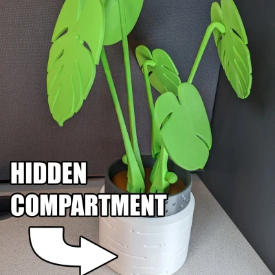 Chậu Trồng Cây/Bình Hoa Cho Đế Lót Lá Trầu Bà ForgeCore