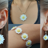 Trang sức hoa: Daisy – Bộ bông tai, vòng tay và dây chuyền - Thumbnail 1