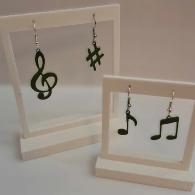 Trang sức âm nhạc: Bộ bông tai ký hiệu nốt nhạc