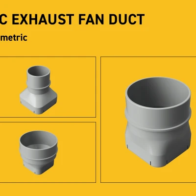 Ống Dẫn Khí Thải Quạt Xả Parametric cho Creality K1C