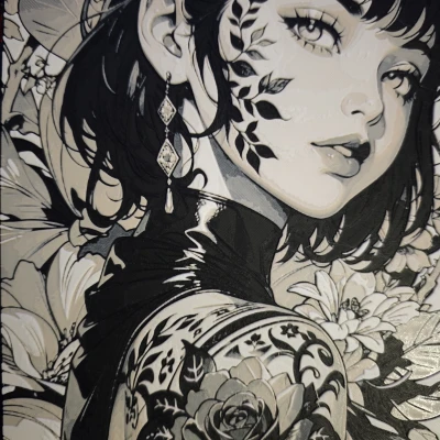 Tattoo Girl HueForge