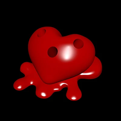 Stabbed Heart Penstand – Đế Cắm Bút Trái Tim Bị Đâm