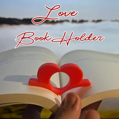 Kẹp giữ trang sách hình trái tim ergonomic (đọc một tay)
