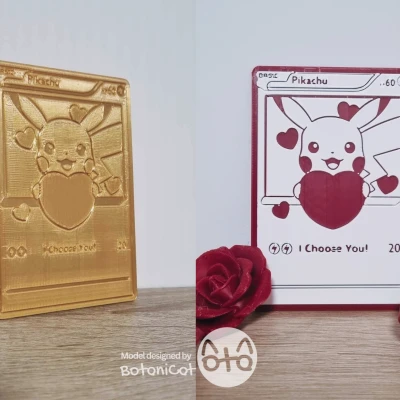 Thiệp Valentine Pikachu tuỳ chỉnh – “I Choose You!”