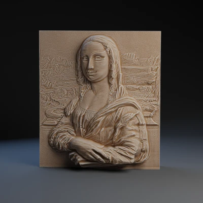 Mảng Phù Điêu Mona Lisa 3D (3d Mona Lisa Plaque)