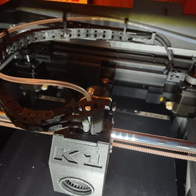 Creality K1: Fix xệ cable chain kèm ống Bowden (Bowden tube)