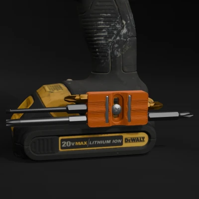 Giá treo mũi khoan/impact driver universal cho máy cordless (Milwaukee/Makita/DeWalt...)