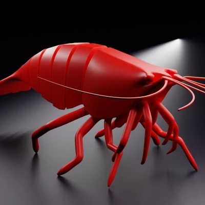 Tôm khớp nối (Articulated Shrimp) in 3D print-in-place
