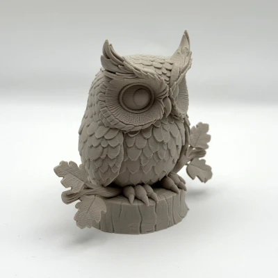 Cú mèo trên cành (Owl on Branch)