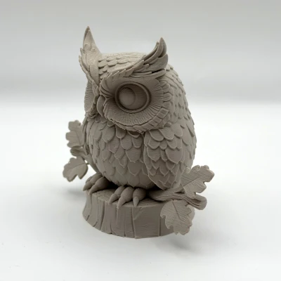 Cú mèo trên cành (Owl on Branch)
