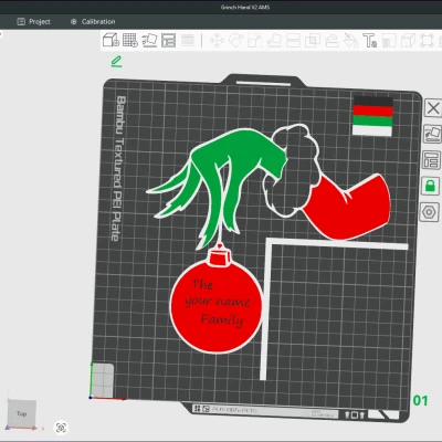 Bàn Tay Grinch Gác Góc Khung Cửa – Quả Châu Tùy Biến Tên Gia Đình