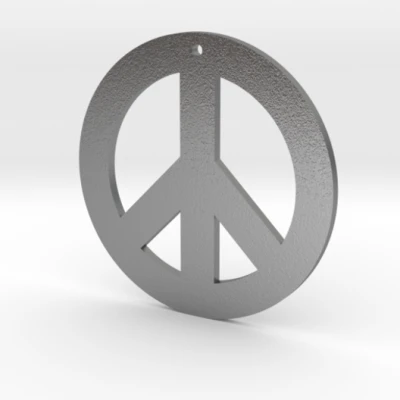 Mặt Dây Biểu Tượng Hòa Bình – File STL Trang Sức (Tải Kỹ Thuật Số)