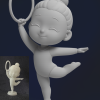 Chibi Gymnast – Figurine 3D dễ thương - Thumbnail 1