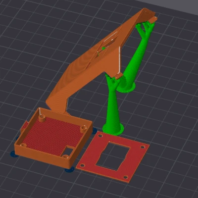 Ngàm gắn fan cover cho Kobra 3 với Innomaker U20CAM