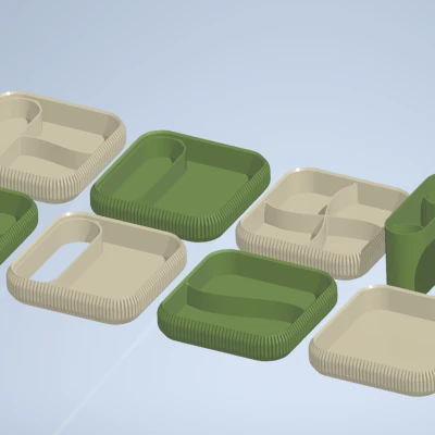 Organizer phòng tắm dạng module – khay xếp chồng