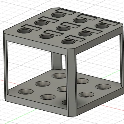 Insert hộp nozzle Qidi Q2: khay chứa 9 nozzle, không cần supports