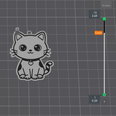 Móc khóa mèo cute – phụ kiện dễ in 3D