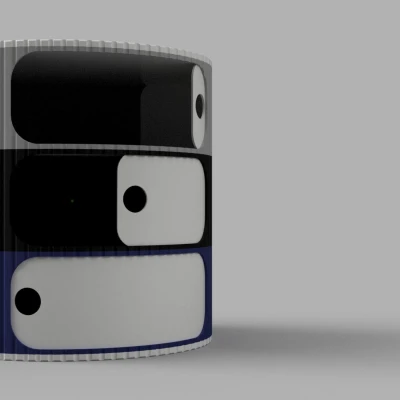 Nội thất Module Tròn Xếp Chồng có Cửa Trượt (In 3D)