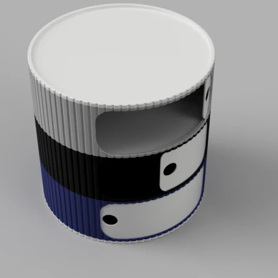 Nội thất Module Tròn Xếp Chồng có Cửa Trượt (In 3D)