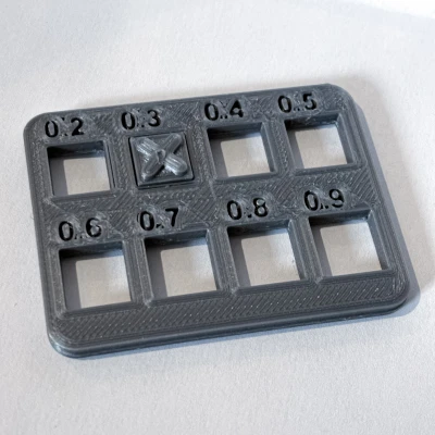 Bài test clearance/tolerance từ 0.2 đến 0.9mm