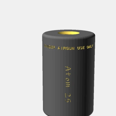 Atom Airgun Moderator 17, 22 & 25 Caliber (Bản in 3D)