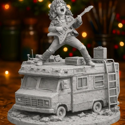 Diorama Cảnh Eddie Munson Chơi Guitar – Stranger Things Season 4