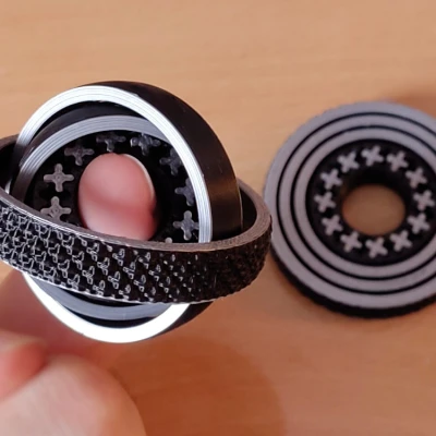 Gyro Gear Fidget – Vòng bánh răng hành tinh + gimbal print-in-place