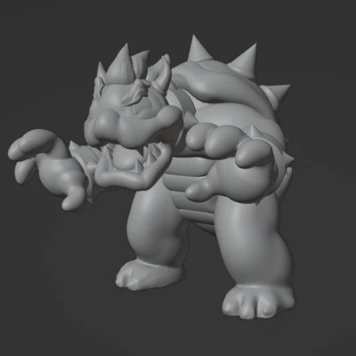 Bowser – Tượng điêu khắc 3D