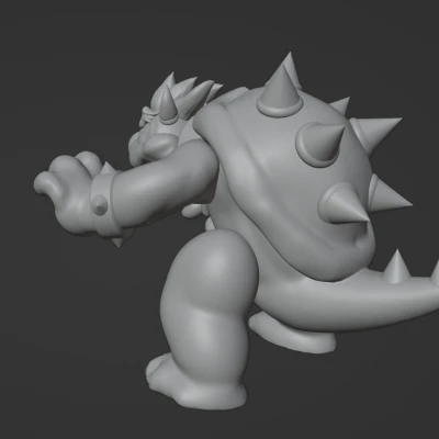 Bowser – Tượng điêu khắc 3D