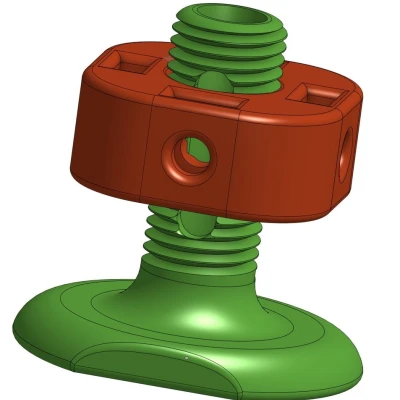 Hi-hat clutch (ngàm kẹp hi-hat) in 3D