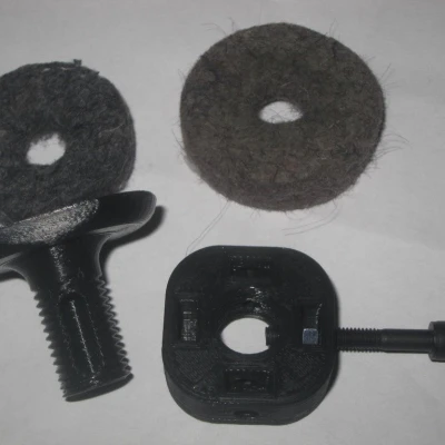 Hi-hat clutch (ngàm kẹp hi-hat) in 3D