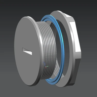 Bịt lỗ M50x1.5 (blind stuffing) + đai ốc & gioăng TPU