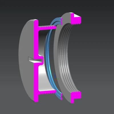 Bịt lỗ M50x1.5 (blind stuffing) + đai ốc & gioăng TPU