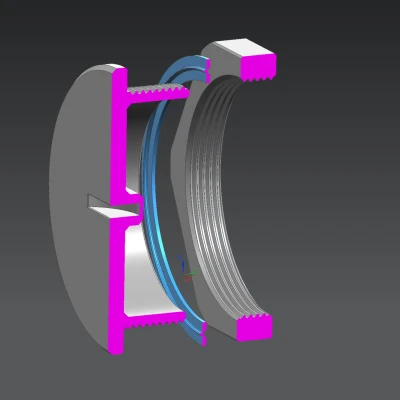 Bịt lỗ M50x1.5 (blind stuffing) + đai ốc & gioăng TPU