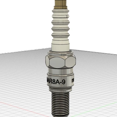 Bugi (spark plug / bougie) LMAR8A-9 kích thước thật