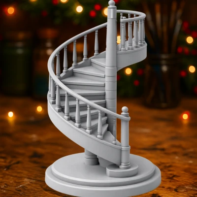 Cầu thang xoắn ốc – Tượng mini kiến trúc thanh lịch