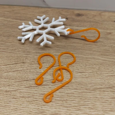 Móc treo đồ trang trí Giáng Sinh (Christmas ornament hook) print-in-place