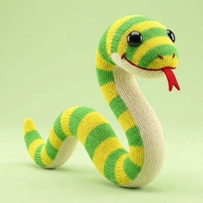 Rắn Đan Len Dễ Thương (Cute Knitted Snake)