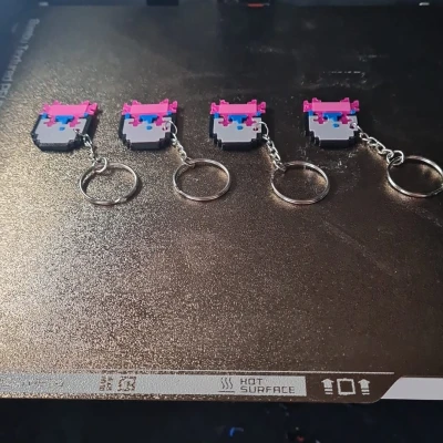 Móc khóa Axolotl (Axolotl Keychain) kiểu Minecraft