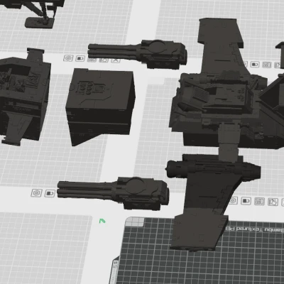 Space gunship – Phi thuyền chiến không gian (miniature)