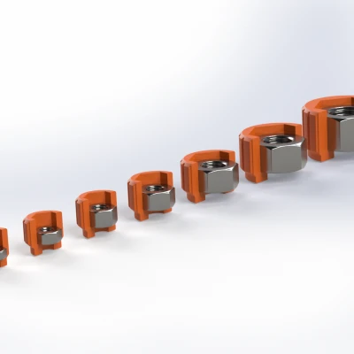 Đai ốc Knurled M3–M12 với lõi đai ốc lục giác (Hex Nut Insert)