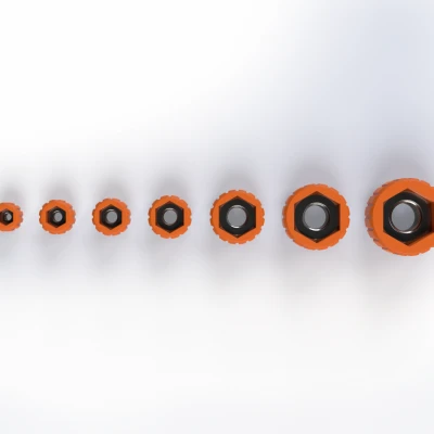 Đai ốc Knurled M3–M12 với lõi đai ốc lục giác (Hex Nut Insert)