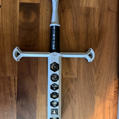 Lưỡi Dao Anduril/Narsil Đựng Dice RPG cho Dice Tùy Chỉnh