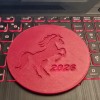 Đế lót ly thủy tinh Ngựa 2026 (2026 Year of the Horse glass coaster) - Thumbnail 1