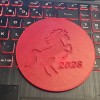 Đế lót ly thủy tinh Ngựa 2026 (2026 Year of the Horse glass coaster) - Thumbnail 3