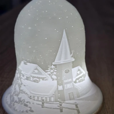 Chuông litophane Giáng Sinh