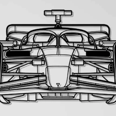 Tranh Treo Tường Đầu Xe F1 Ferrari SF-24 (2024) - Silhouette