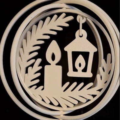 Mẫu trang trí cây thông Noel xoay nến & đèn lồng 2025 (NEW)